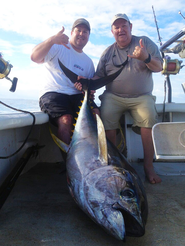 Yellow Fin Tuna caught with Captain J