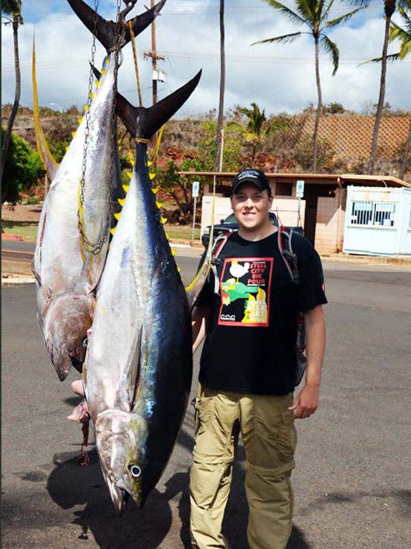 Yellow Fin Tuna, Ahi caught on Kauai